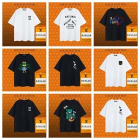 Louis Vuitton LV modische vielseitige gedruckte lässige Herren T-Shirt-1809  