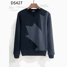 DSQ LIAN Langärmeliges Baumwollsweatshirt mit großem Ahornblattdruck(40 Styles)-2133  