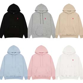 Ami Simple Baita Kapuzenshirt mit kleinem Herzen gesticktes Logo-2148  