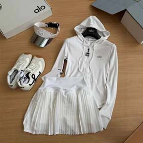 ALO Cheerleading Basketball Baby schnell trocknende Sport Kapuzenjacke schlank plizierter Rock Anzug  