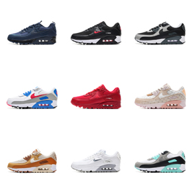 Nike Air Max 90 Juwel Rasse Trendy Retro Mesh Stoff Leder Low-Top Laufschuhe-2668  