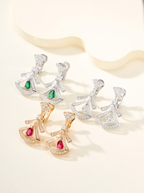 Bulgari Diamant Mini Rock Wasser Tropfen Schmuck zeigen Ohrringe-3607  