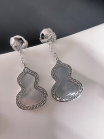 Qeelin Weiße Perlmutt Carnelian Kürbis Ohrringe-3674  